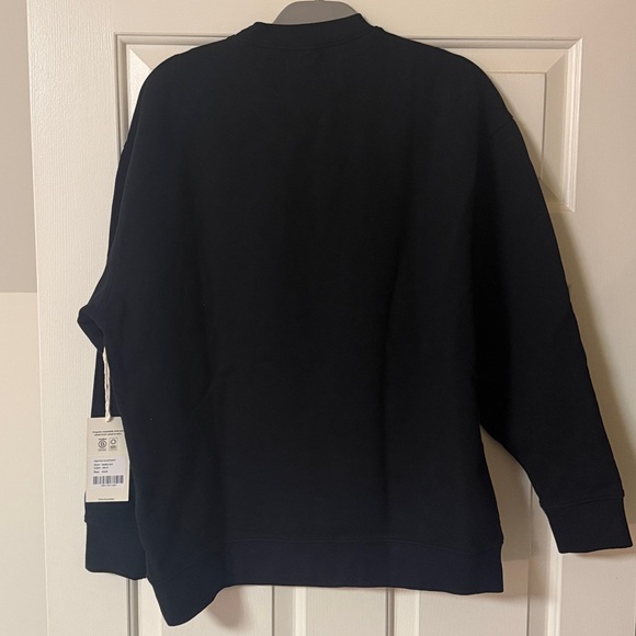 Mate the label organic fleece oversized sweatshirt black xs/s